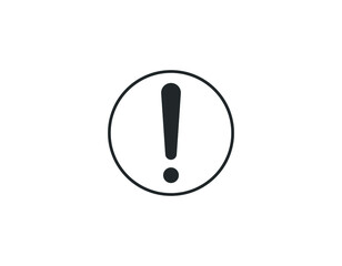 Exclamation mark warning attention vector icon