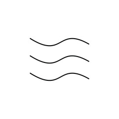 Wind, Air Thin Line Icon Vector Illustration Logo Template. Suitable For Many Purposes.