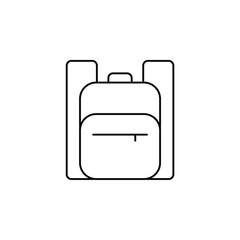 Obraz premium Backpack, School, Rucksack, Knapsack Thin Line Icon Vector Illustration Logo Template. Suitable For Many Purposes.