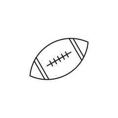 Rugby, American Football Thin Line Icon Vector Illustration Logo Template. Suitable For Many Purposes.