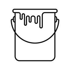Paint bucket icon. vector illustration color editable
