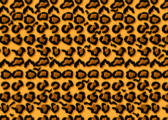 Leopard print pattern vector background