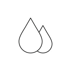 Waterdrop, Water, Droplet, Liquid Thin Line Icon Vector Illustration Logo Template. Suitable For Many Purposes.