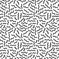 Seamless pattern. Black lines, dashes on a white background.