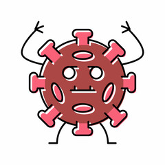 virus illness color icon vector illustration