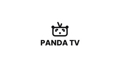 Panda TV Logo, unique logo, black and white logo, premium elegant logo, Panda TV Vector	
