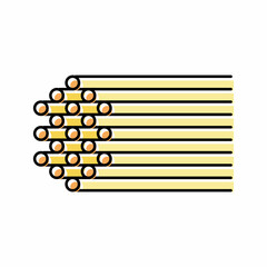 spaghetti pasta color icon vector illustration