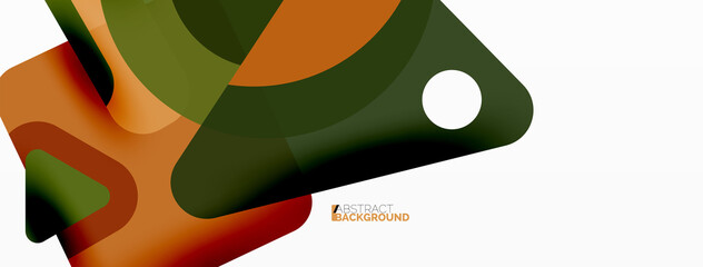 Primitive geometric shapes - line, triangle, square and circle composition. Vector geometric minimal abstract background for wallpaper, banner, background, landing page