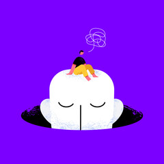 Mental health problems concept illustration