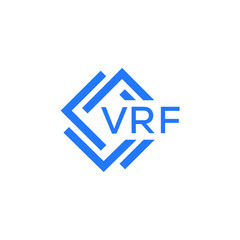 VRF technology letter logo design on white  background. VRF creative initials technology letter logo concept. VRF technology letter design.
