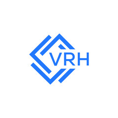VRH technology letter logo design on white  background. VRH creative initials technology letter logo concept. VRH technology letter design.
