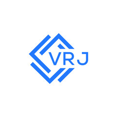 VRJ technology letter logo design on white  background. VRJ creative initials technology letter logo concept. VRJ technology letter design.
