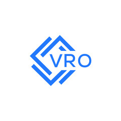 VRO technology letter logo design on white  background. VRO creative initials technology letter logo concept. VRO technology letter design.
