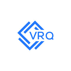 VRQ technology letter logo design on white  background. VRQ creative initials technology letter logo concept. VRQ technology letter design.
