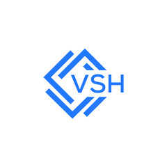 VSH technology letter logo design on white  background. VSH creative initials technology letter logo concept. VSH technology letter design.
