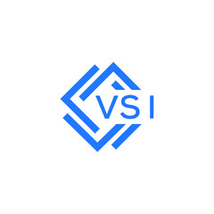 VSI technology letter logo design on white  background. VSI creative initials technology letter logo concept. VSI technology letter design.
