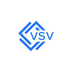 VSV technology letter logo design on white  background. VSV creative initials technology letter logo concept. VSV technology letter design.
