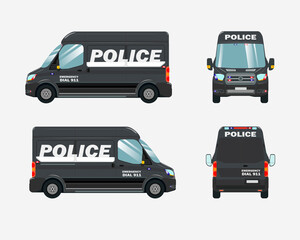 Police black van