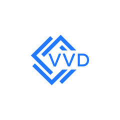 Fototapeta premium VVD technology letter logo design on white background. VVD creative initials technology letter logo concept. VVD technology letter design.