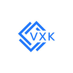 Fototapeta premium VXK technology letter logo design on white background. VXK creative initials technology letter logo concept. VXK technology letter design.