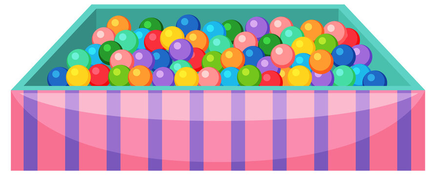 Isolated children ball pool