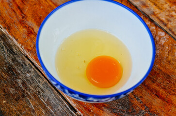 raw chicken egg close up