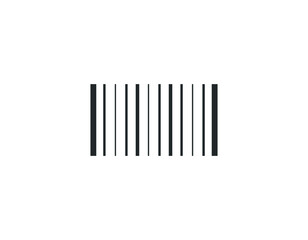 Simple barcode icon design, scan code icon, vector illustration