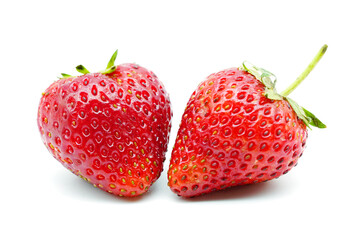 fresh strawberry isolated on white background.