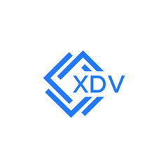XDV technology letter logo design on white  background. XDV creative initials technology letter logo concept. XDV technology letter design.