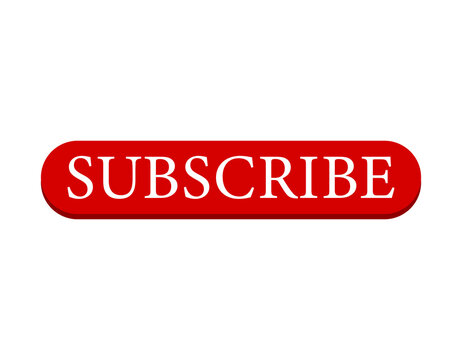 Red Subscribe Button Icon Vector. Channel Subscription Image