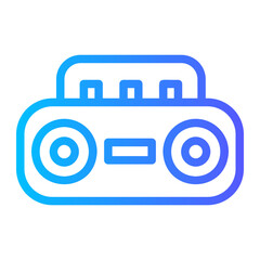 tape recorder gradient icon