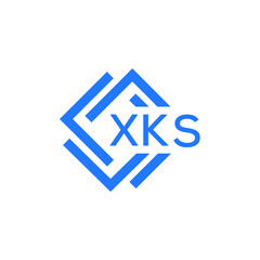 XKS technology letter logo design on white  background. XKS creative initials technology letter logo concept. XKS technology letter design.
