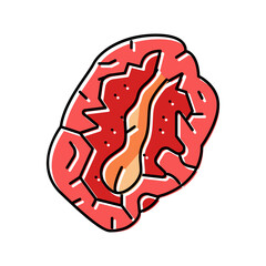 sun-dried tomatoes color icon vector illustration