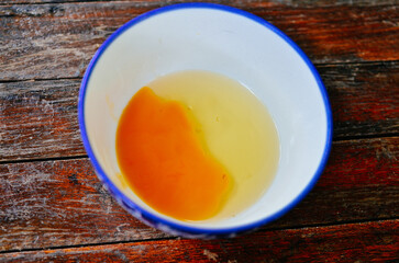 raw chicken egg close up