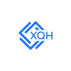 XQH technology letter logo design on white  background. XQH creative initials technology letter logo concept. XQH technology letter design.
