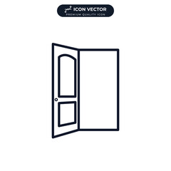 door icon symbol template for graphic and web design collection logo vector illustration