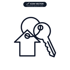 house key icon symbol template for graphic and web design collection logo vector illustration