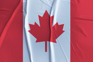 Canadian flag made of crumpled paper