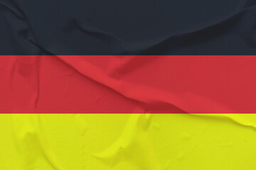 German flag made of crumpled paper
