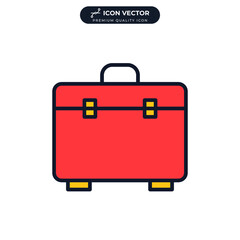 Tool box icon symbol template for graphic and web design collection logo vector illustration