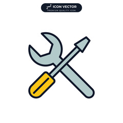 tools icon symbol template for graphic and web design collection logo vector illustration
