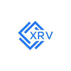 XRV technology letter logo design on white  background. XRV creative initials technology letter logo concept. XRV technology letter design.
