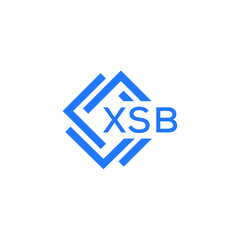 XSB technology letter logo design on white  background. XSB creative initials technology letter logo concept. XSB technology letter design.
