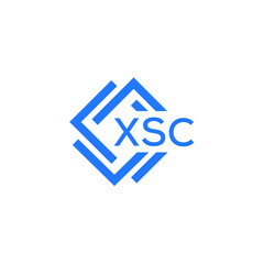 Obraz premium XSC technology letter logo design on white background. XSC creative initials technology letter logo concept. XSC technology letter design. 