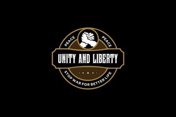 UNITY AND LIBERTY FOR PEACE LOGO CONCEPT