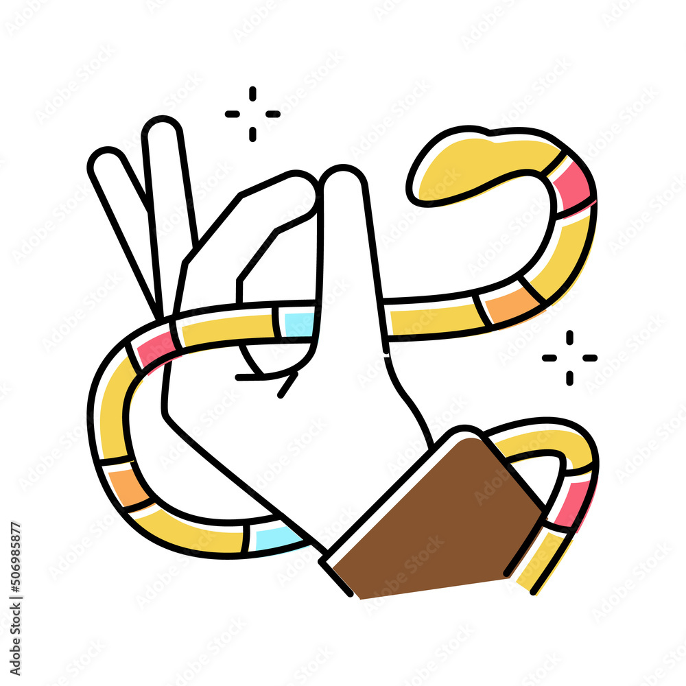 Canvas Prints snake meditation boho color icon vector illustration