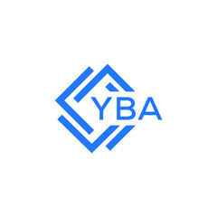 YBA technology letter logo design on white  background. YBA creative initials technology letter logo concept. YBA technology letter design.
