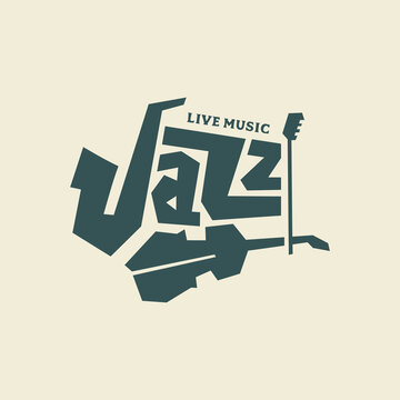 Jazz music party logo typography and badge design.