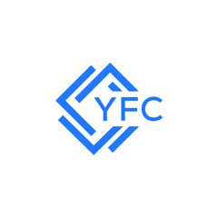 YFC technology letter logo design on white  background. YFC creative initials technology letter logo concept. YFC technology letter design.