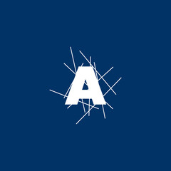 A letter mark conceptual logo vector design. A text with line shape. Letter logo, t-shirt,  and graphic element. 